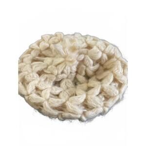 Vintage  Made In Italy Wool/Mohair Cozy Chunky Open Knit Beret Hat